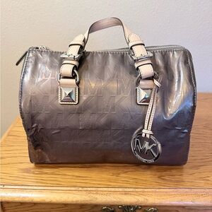 Michael Kors Shimmering Silver Satchel